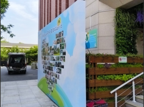 展会特装桁架喷绘背景搭建租赁现场实拍 上海畅好广告