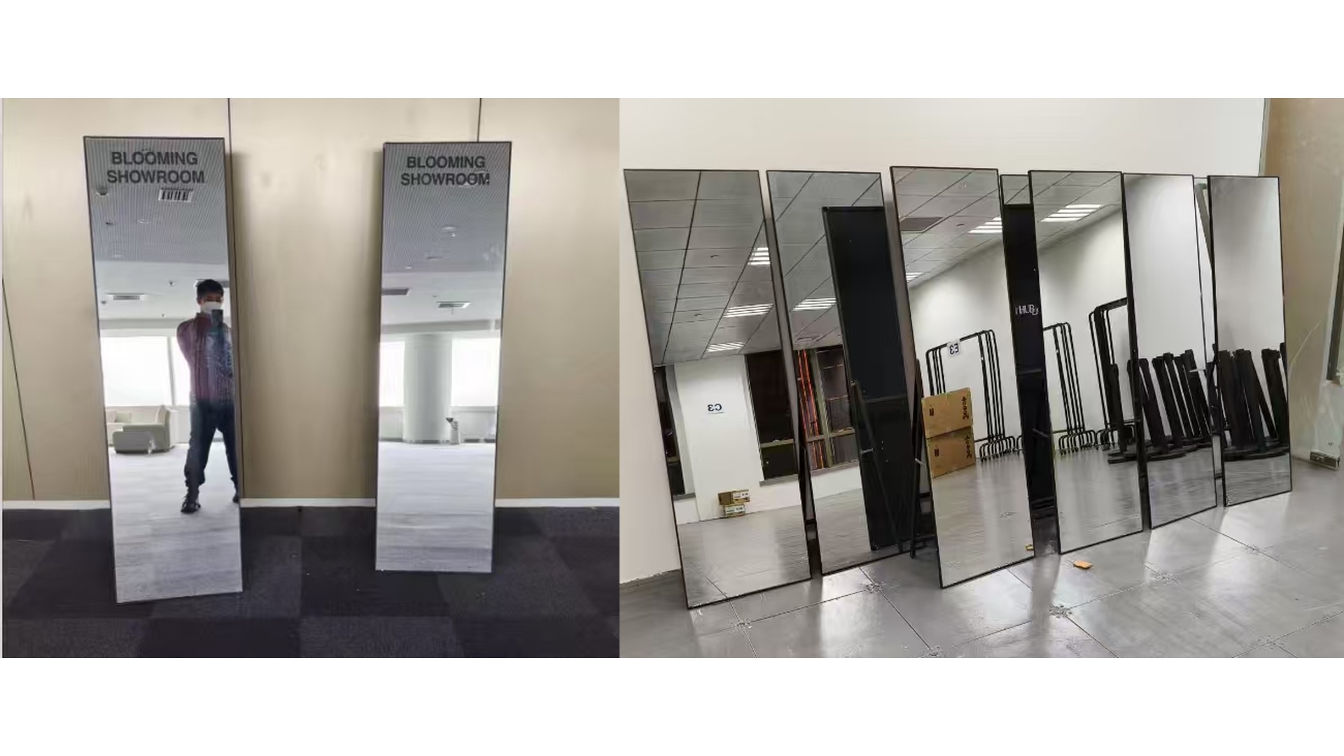 试衣镜租赁 服装店穿衣镜出租 全高落地镜面 畅好会展